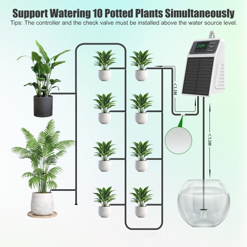 Solar Drip Irrigation Kit Garden - 【CHRISTMAS 】Solar Powered Automatic Drip Irrigation
