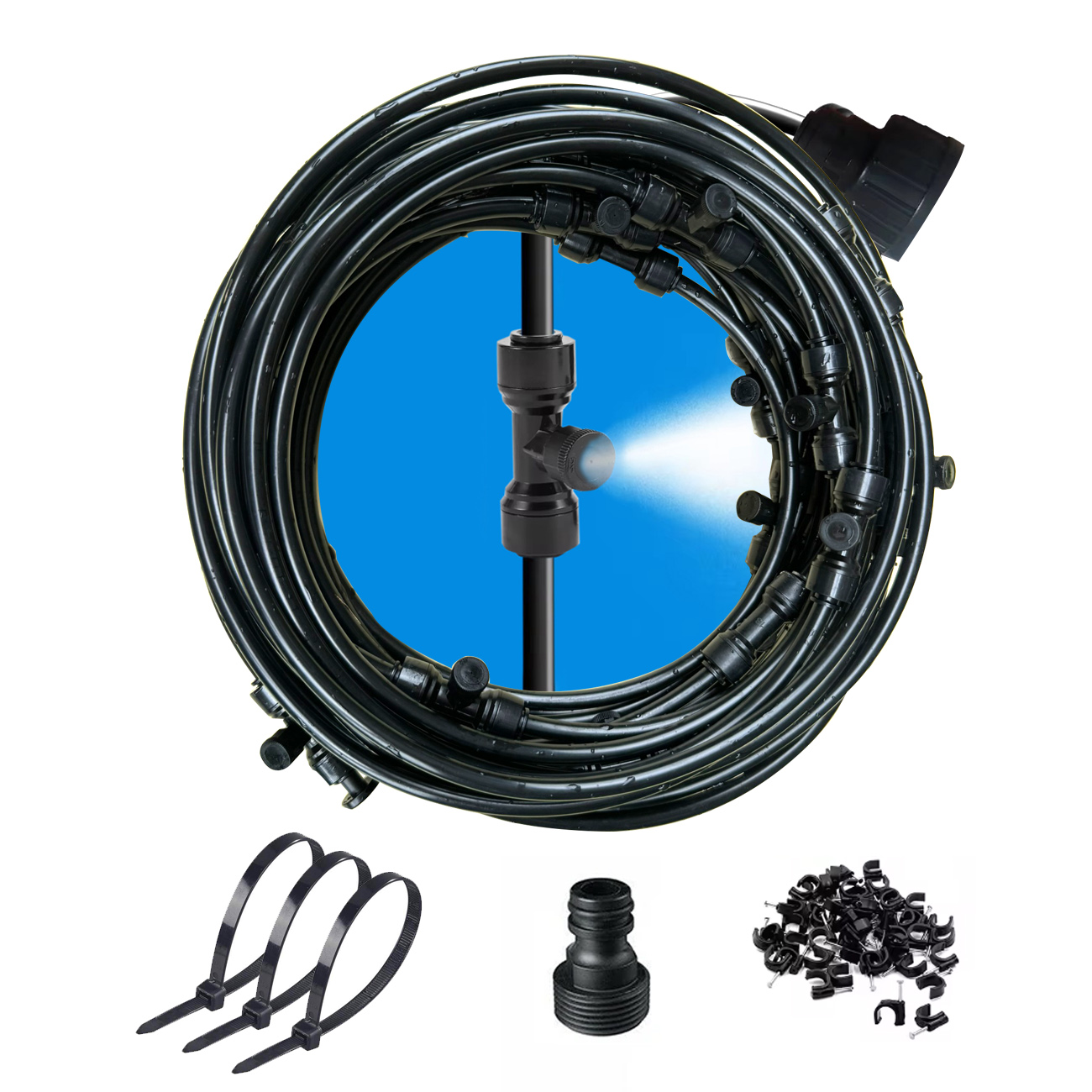 Mist Cooling System Outdoor Patio 15M - Outdoor Cooling Patio Misting System 6/9/12/15m