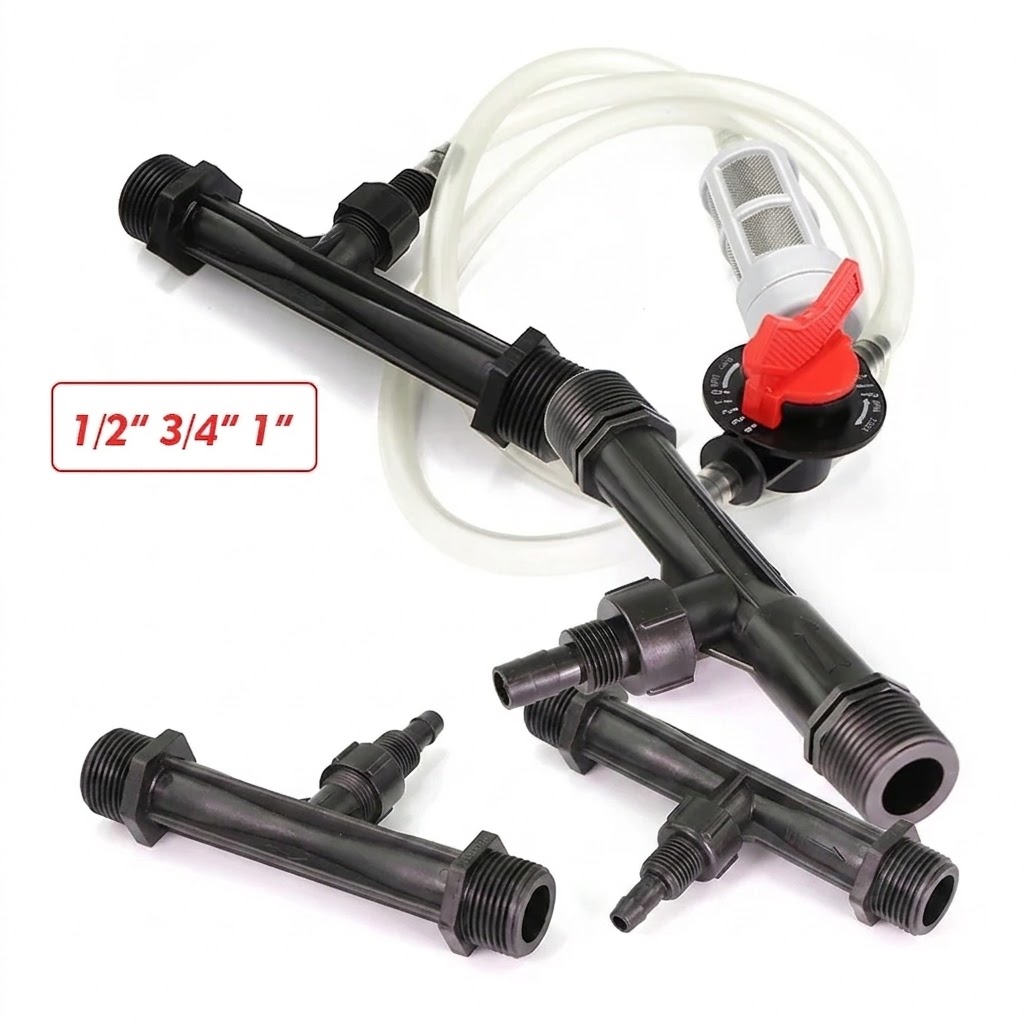 Fertilizer Injector Venturi 3/4 Inch - 1/2 3/4 1 Inch Male Thread