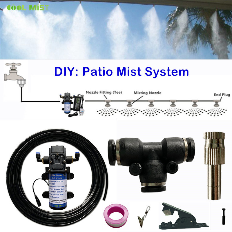 S392 DIY 8M-10M-15M-20M-25M Wa - Mist Cooling System Outdoor Patio 15M ulasan dan harga