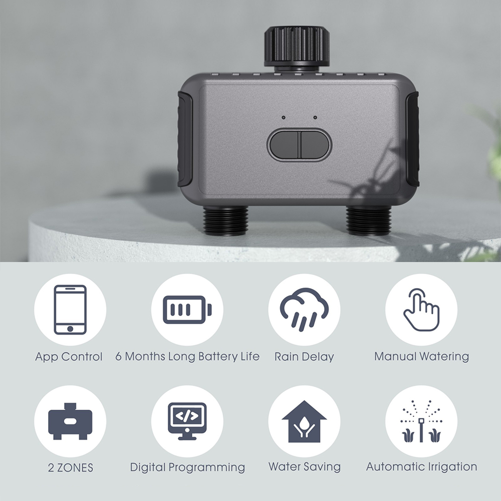 WiFi Bluetooth-compatible 2 Ou - Wifi Water Timer Hose Faucet Smart ulasan dan harga