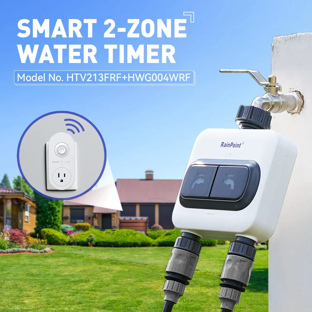 RAINPOINT Wi-Fi 2-outlets Wate - Wifi Water Timer Hose Faucet Smart ulasan dan harga