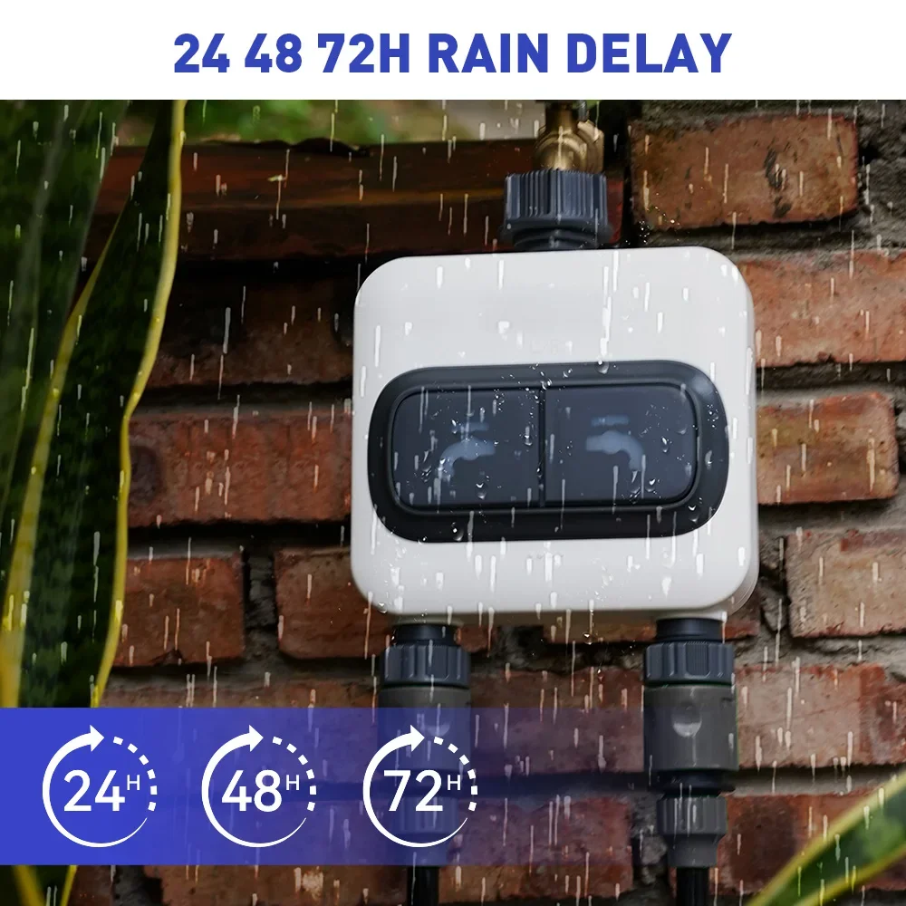 RAINPOINT Wi-Fi 2-outlets Wate - Wifi Water Timer Hose Faucet Smart ulasan dan harga