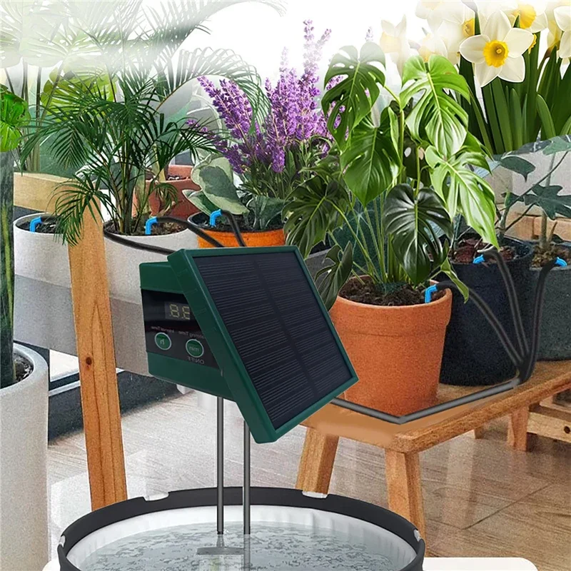 Solar Irrigation System Timed  - Solar Drip Irrigation Kit Garden ulasan dan harga