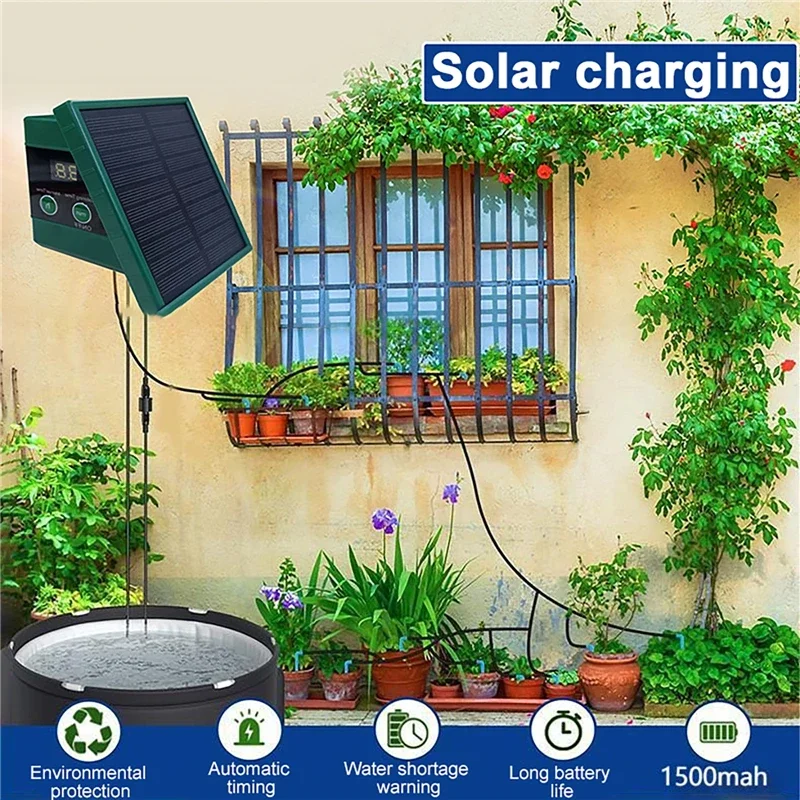 Solar Irrigation System Timed  - Solar Drip Irrigation Kit Garden ulasan dan harga