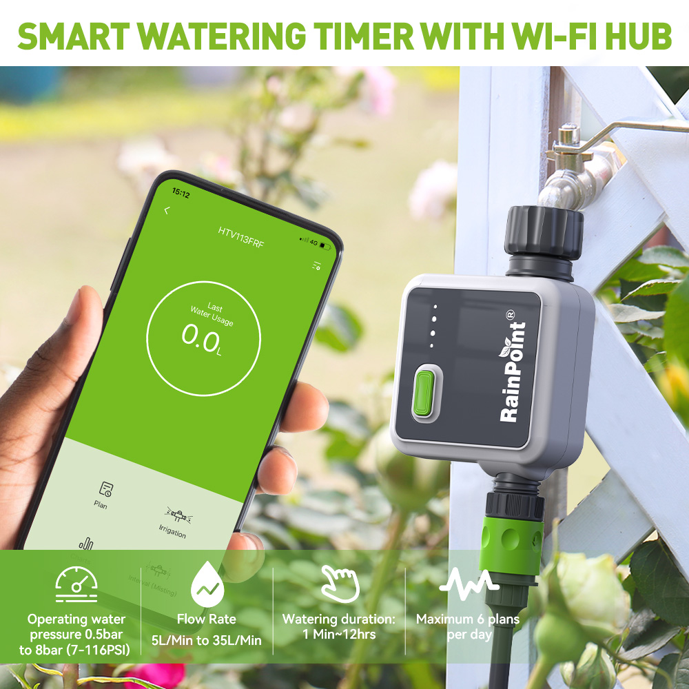 RAINPOINT 1-Zone Wireless Smar - Wifi Water Timer Hose Faucet Smart ulasan dan harga