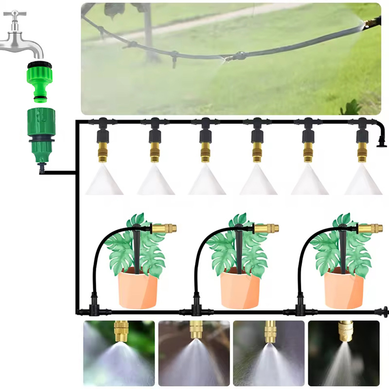 5M-20M Outdoor Misting Cooling - Mist Cooling System Outdoor Patio 15M ulasan dan harga