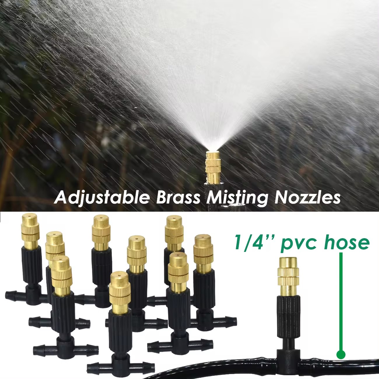15M-30M Outdoor Misting Coolin - Mist Cooling System Outdoor Patio 15M ulasan dan harga