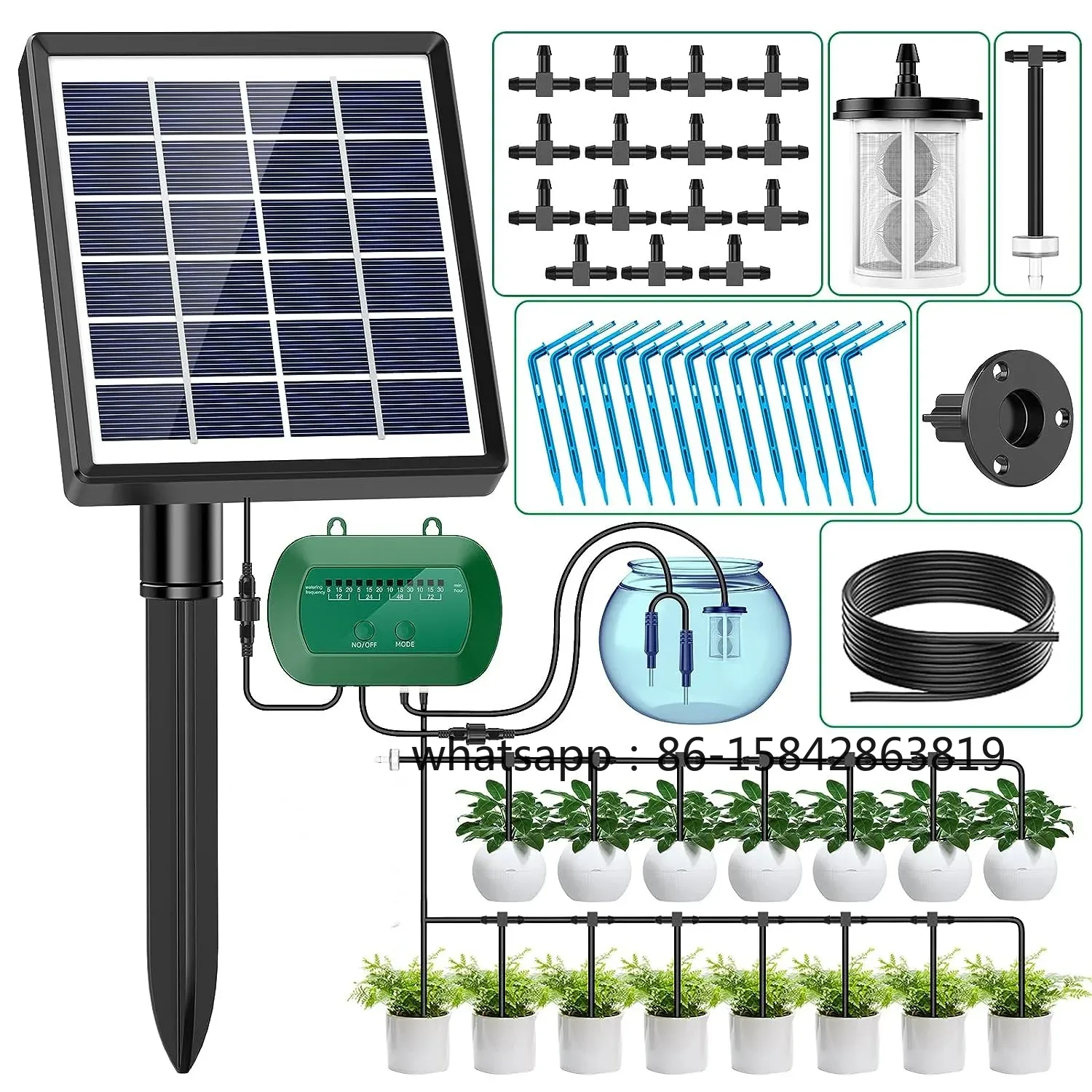 Garden greenhouse emitter cont - Solar Drip Irrigation Kit Garden ulasan dan harga