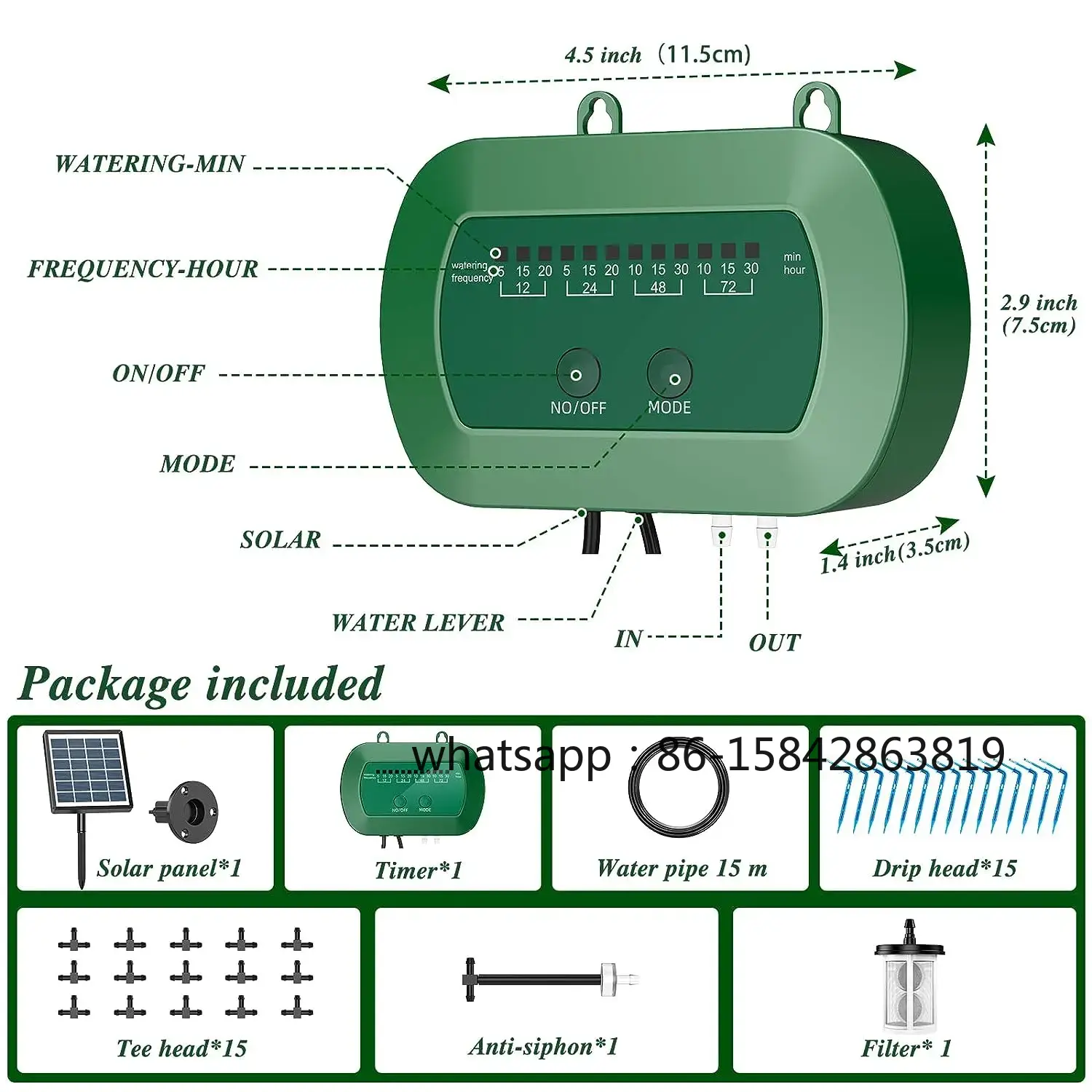 Garden greenhouse emitter cont - Solar Drip Irrigation Kit Garden ulasan dan harga
