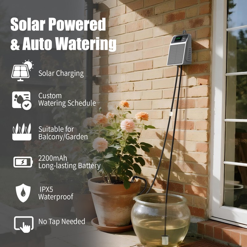 HOT-Smart Watering System Sola - Solar Drip Irrigation Kit Garden ulasan dan harga