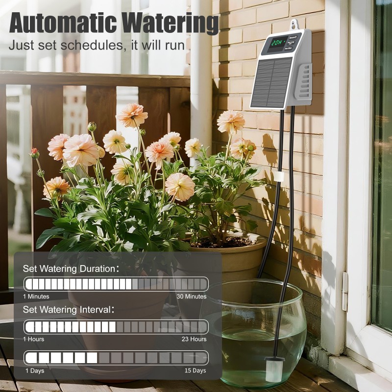 HOT-Smart Watering System Sola - Solar Drip Irrigation Kit Garden ulasan dan harga