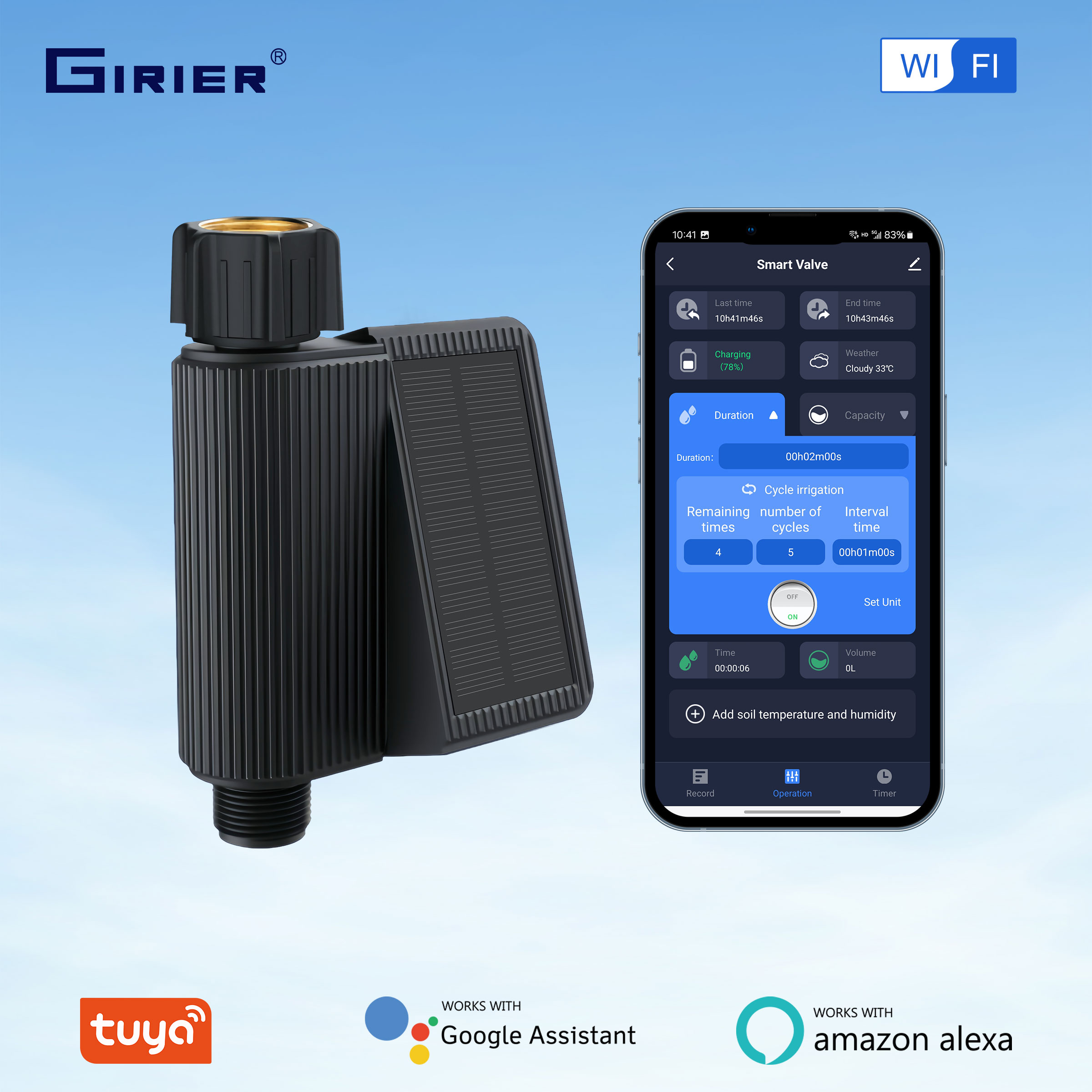 GIRIER Tuya Smart Water Timer  - Wifi Water Timer Hose Faucet Smart ulasan dan harga