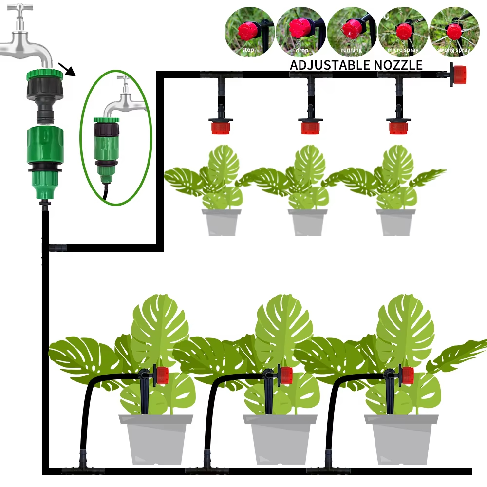 Garden Drip Irrigation Automat - Drip Irrigation System Automatic Kit ulasan dan harga