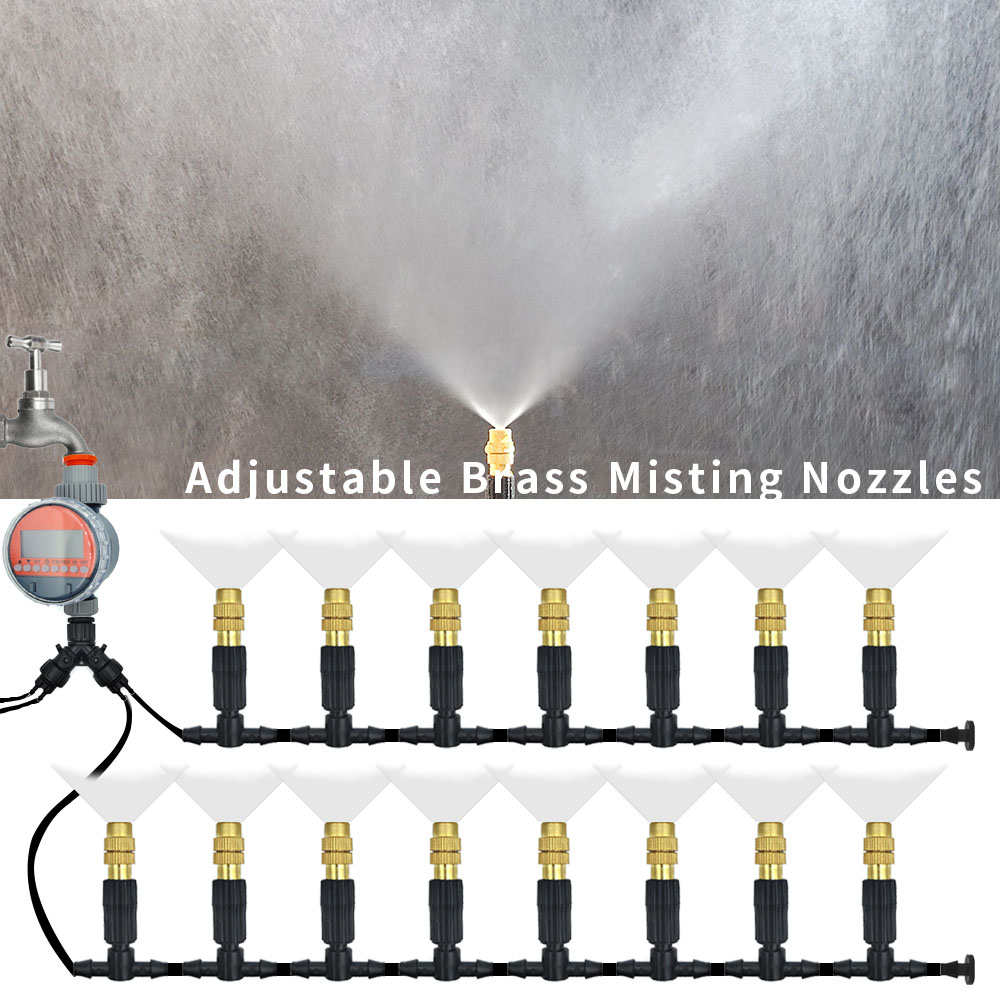 5M-30M Outdoor Misting Cooling - Mist Cooling System Outdoor Patio 15M ulasan dan harga