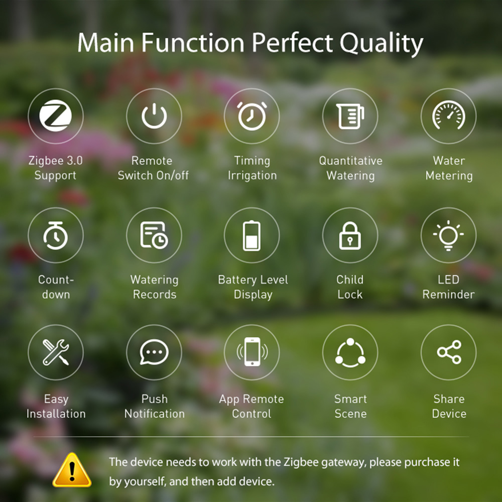 Zigbee Tuya Water Timer with R - Tuya Zigbee Garden Irrigation Controller ulasan dan harga