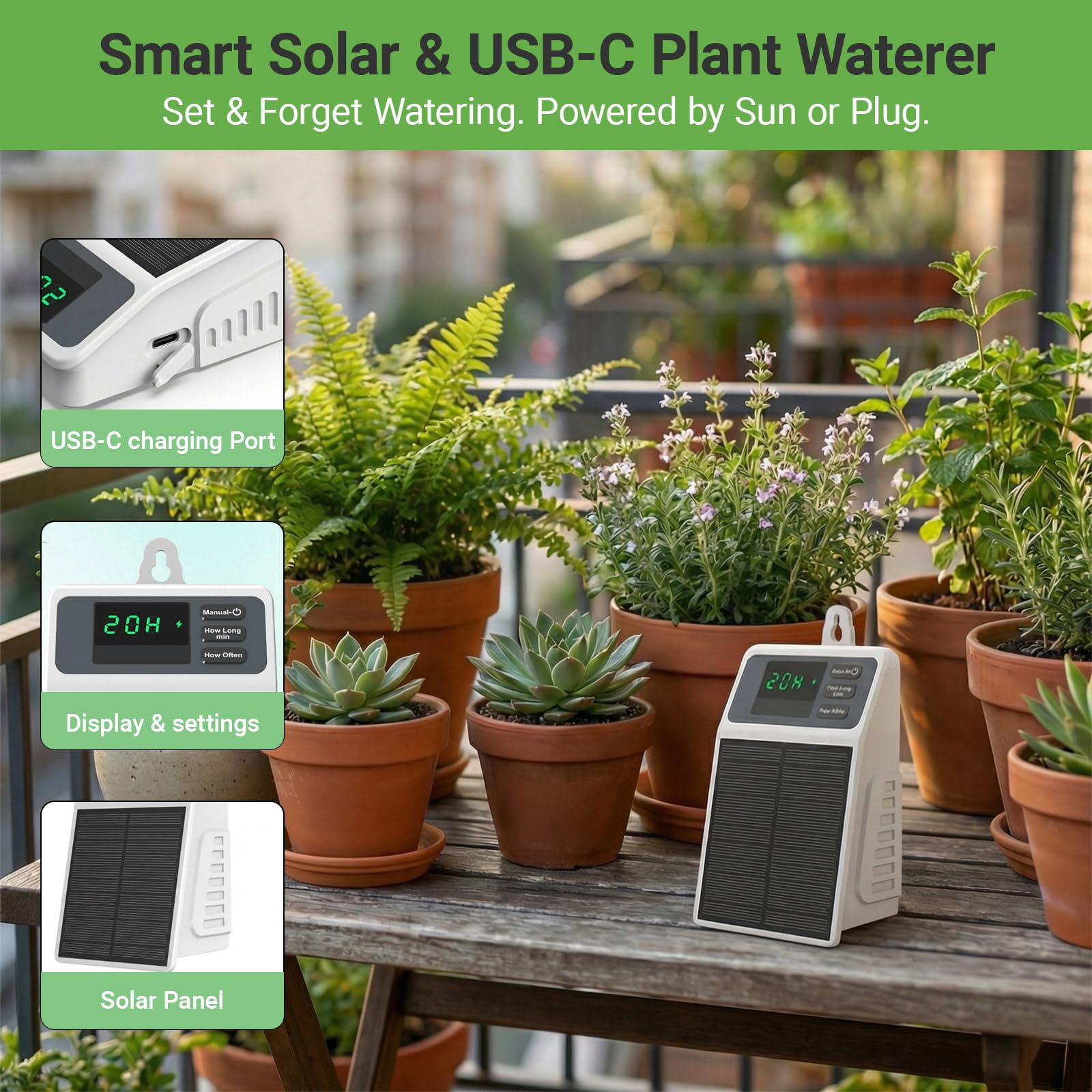 Upgraded Solar Drip Irrigation - Solar Drip Irrigation Kit Garden ulasan dan harga