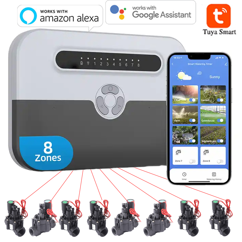 8 Station WiFi Indoor Smart Sp - Rain Sensor For Irrigation Timer ulasan dan harga