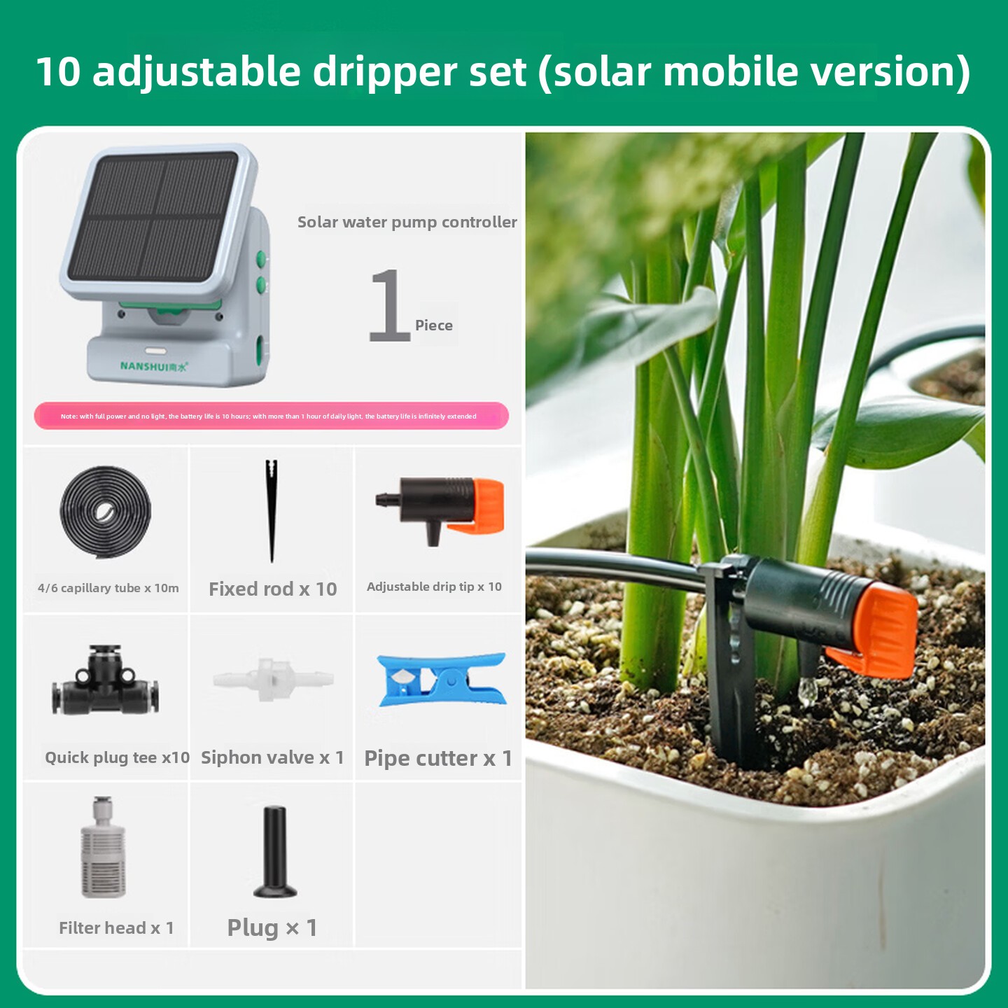 Solar WiFi Automatic Irrigatio - Solar Drip Irrigation Kit Garden ulasan dan harga