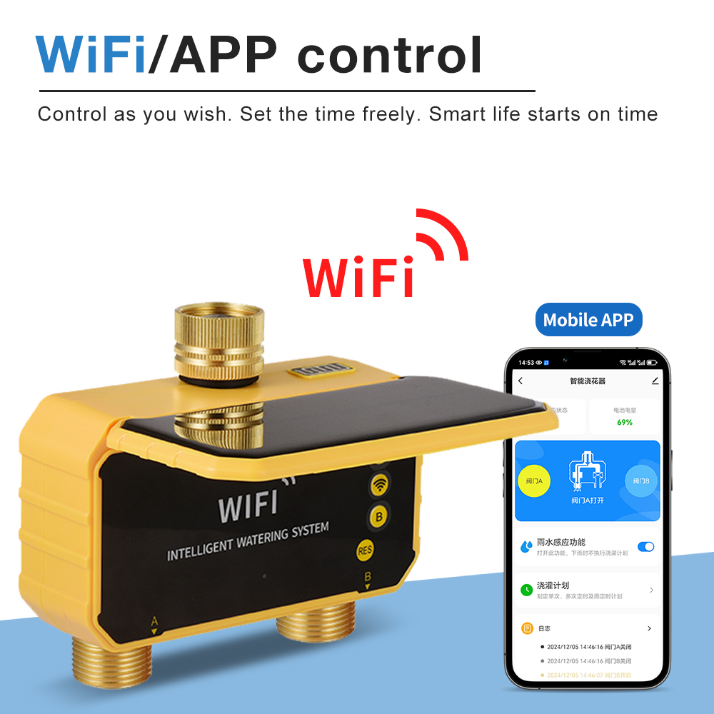 Solar Irrigation Watering Syst - Wifi Water Timer Hose Faucet Smart ulasan dan harga