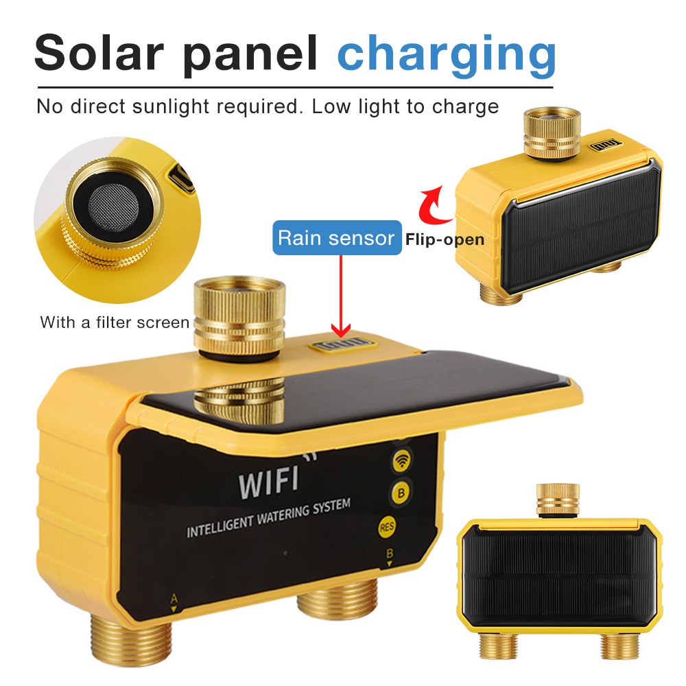 Solar Irrigation Watering Syst - Wifi Water Timer Hose Faucet Smart ulasan dan harga