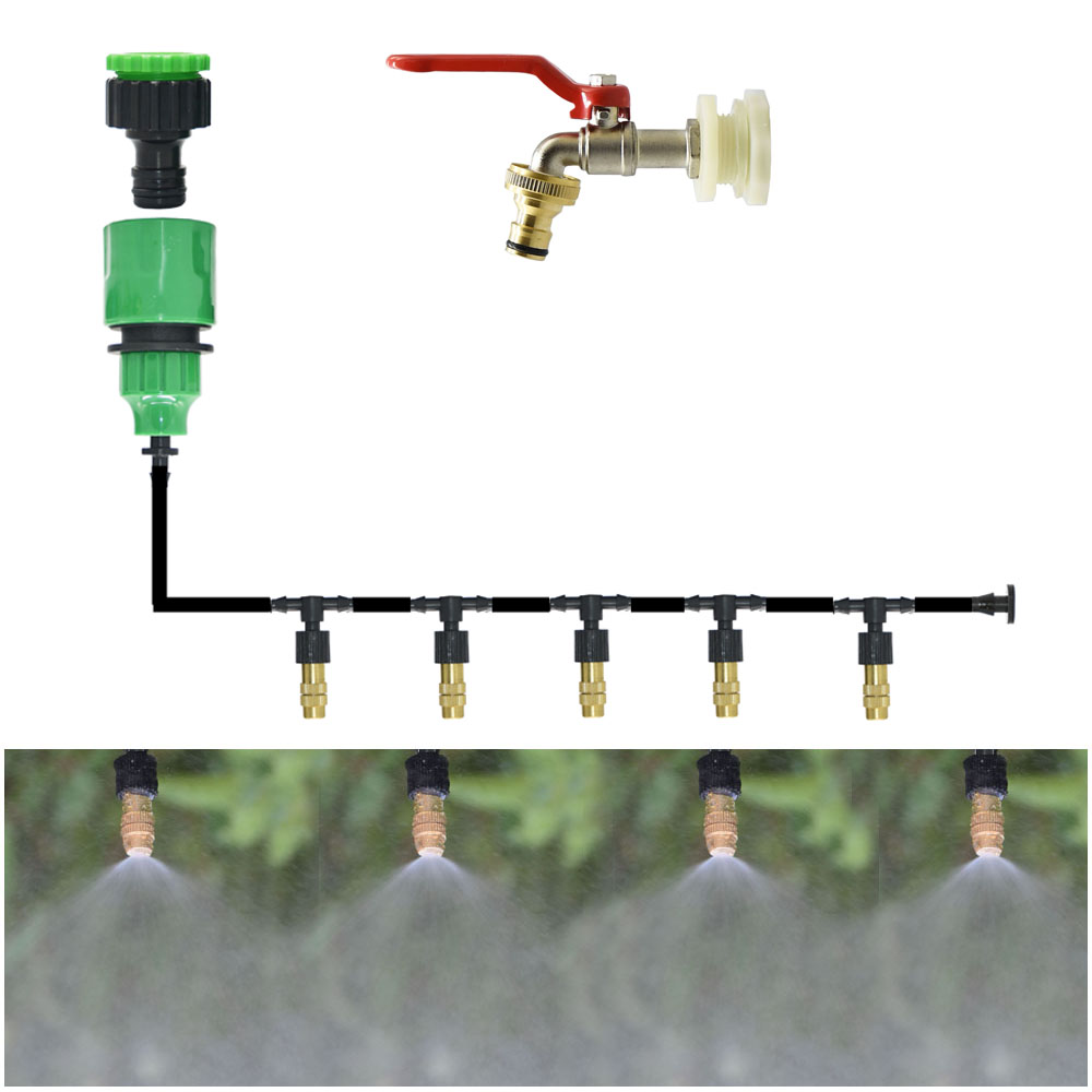 5M-30M Outdoor Misting Cooling - Mist Cooling System Outdoor Patio 15M ulasan dan harga