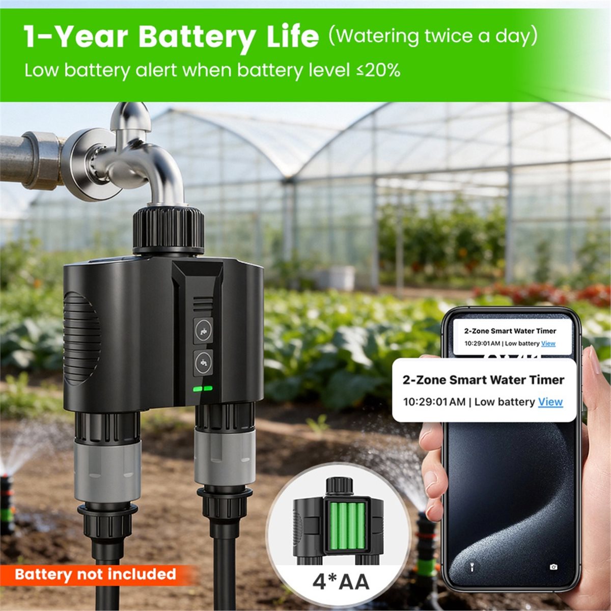 Y17A 1 Set WiFi Water Timer fo - Wifi Water Timer Hose Faucet Smart ulasan dan harga