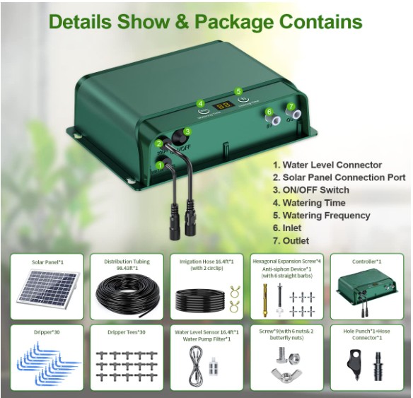 Hot Product Solar Garden Autom - Solar Drip Irrigation Kit Garden ulasan dan harga