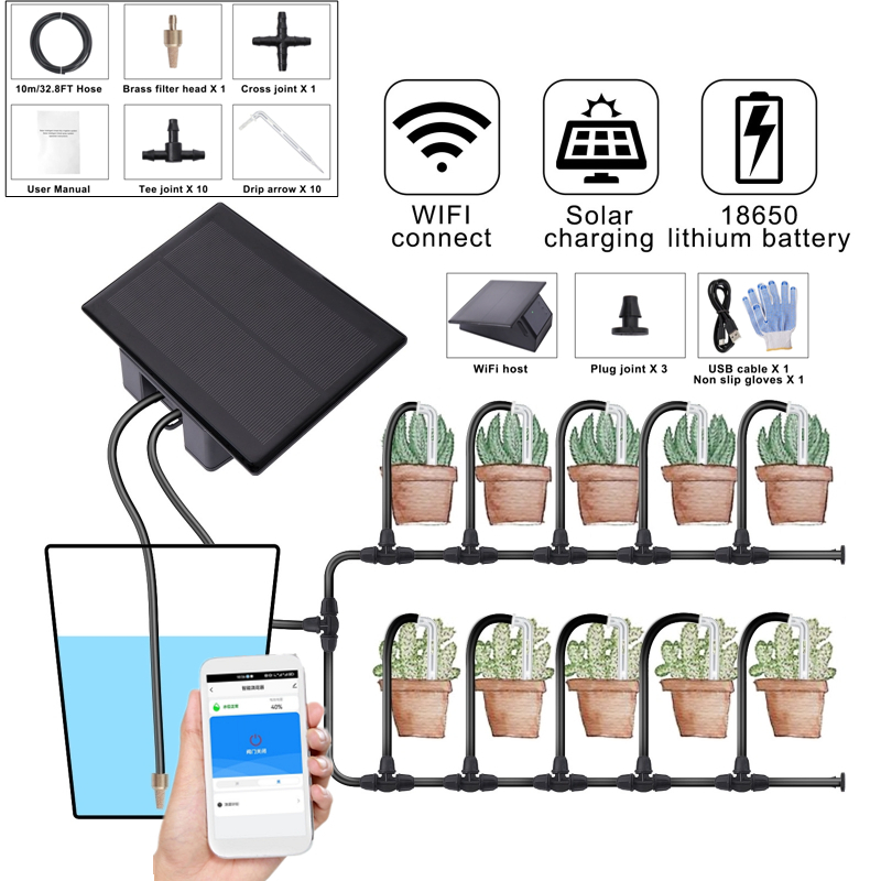 Solar Power Timer Pump Automat - Solar Drip Irrigation Kit Garden ulasan dan harga
