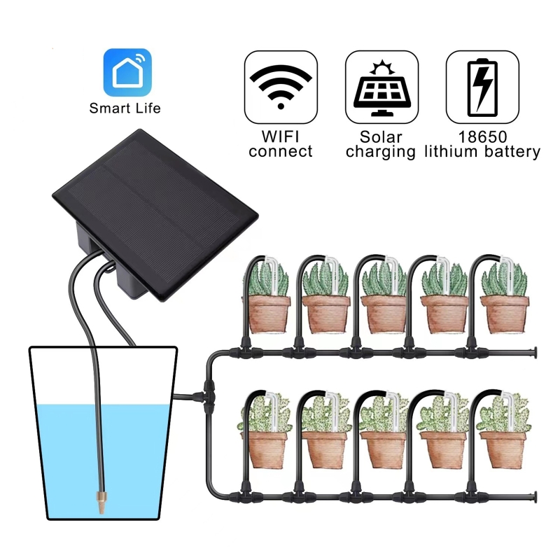 WIFI Solar Automatic Watering  - Solar Drip Irrigation Kit Garden ulasan dan harga