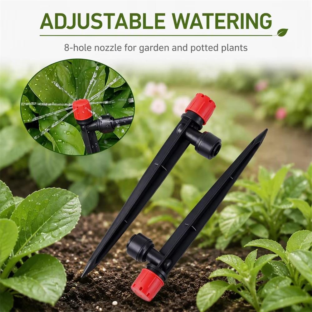 Red Eight-Hole Adjustable Flow - Drip Emitters Adjustable 360 Micro ulasan dan harga
